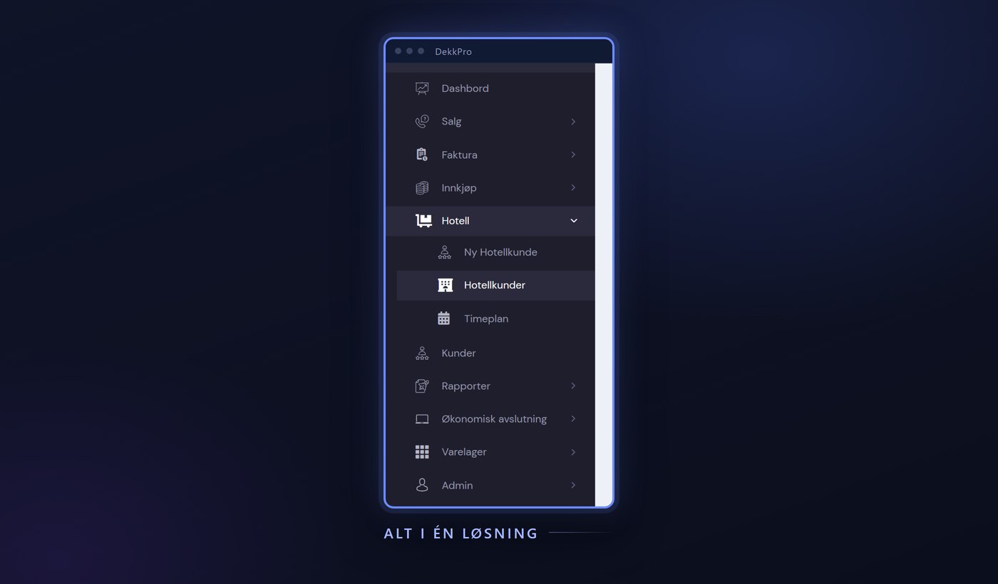 The full DekkPro module menu in one system