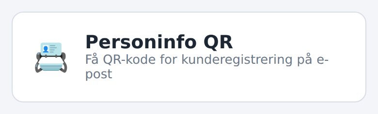 Personinfo QR-knappen under Ekstra i Dekkpro Mobil